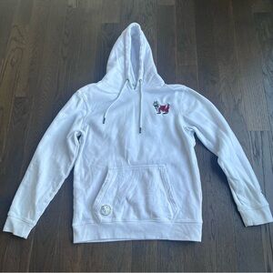 GOAT USA White Santa Hooded Sweatshirt with Embroidered Logo